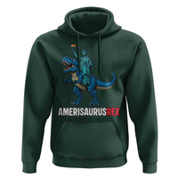 Patriotic Dinosaur Hoodie Funny Amerisaurus Rex Statue Of Liberty Dino - Wonder Print Shop