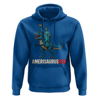 Patriotic Dinosaur Hoodie Funny Amerisaurus Rex Statue Of Liberty Dino - Wonder Print Shop