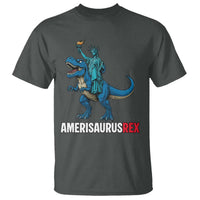 Patriotic Dinosaur T Shirt Funny Amerisaurus Rex Statue Of Liberty Dino - Wonder Print Shop