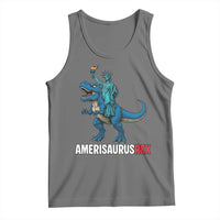 Patriotic Dinosaur Tank Top Funny Amerisaurus Rex Statue Of Liberty Dino - Wonder Print Shop
