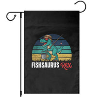 Funny Dinosaur Garden Flag Fishsaurus Rex Fishing Lover - Wonder Print Shop