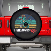 Funny Dinosaur Spare Tire Cover Fishsaurus Rex Fishing Lover - Wonder Print Shop