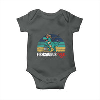 Funny Dinosaur Baby Onesie Fishsaurus Rex Fishing Lover - Wonder Print Shop