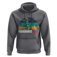 Funny Dinosaur Hoodie Fishsaurus Rex Fishing Lover - Wonder Print Shop