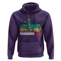 Funny Dinosaur Hoodie Fishsaurus Rex Fishing Lover - Wonder Print Shop