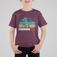 Funny Dinosaur T Shirt For Kid Fishsaurus Rex Fishing Lover - Wonder Print Shop