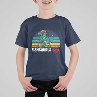 Funny Dinosaur T Shirt For Kid Fishsaurus Rex Fishing Lover - Wonder Print Shop