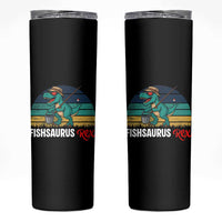 Funny Dinosaur Skinny Tumbler Fishsaurus Rex Fishing Lover