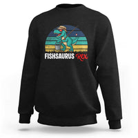 Funny Dinosaur Sweatshirt Fishsaurus Rex Fishing Lover - Wonder Print Shop