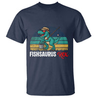 Funny Dinosaur T Shirt Fishsaurus Rex Fishing Lover - Wonder Print Shop