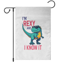 Funny Dinosaur Garden Flag I Am Rexy And I Know It - Wonder Print Shop