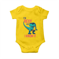 Funny Dinosaur Baby Onesie I Am Rexy And I Know It - Wonder Print Shop