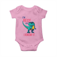 Funny Dinosaur Baby Onesie I Am Rexy And I Know It - Wonder Print Shop