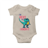 Funny Dinosaur Baby Onesie I Am Rexy And I Know It - Wonder Print Shop