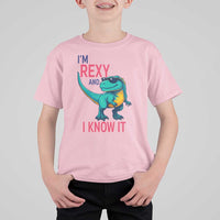 Funny Dinosaur T Shirt For Kid I Am Rexy And I Know It - Wonder Print Shop