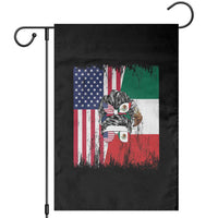 Mexican American Pride Garden Flag Bicultural Heritage Girl Vintage Flag