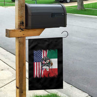 Mexican American Pride Garden Flag Bicultural Heritage Girl Vintage Flag
