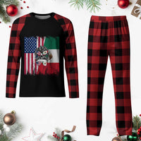 Mexican American Pride Plaid Pajama Set Bicultural Heritage Girl Vintage Flag