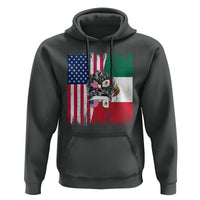 Mexican American Pride Hoodie Bicultural Heritage Girl Vintage Flag