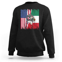 Mexican American Pride Sweatshirt Bicultural Heritage Girl Vintage Flag