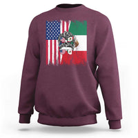 Mexican American Pride Sweatshirt Bicultural Heritage Girl Vintage Flag
