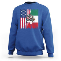 Mexican American Pride Sweatshirt Bicultural Heritage Girl Vintage Flag