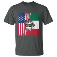 Mexican American Pride T Shirt Bicultural Heritage Girl Vintage Flag