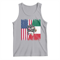 Mexican American Pride Tank Top Bicultural Heritage Girl Vintage Flag