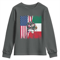 Mexican American Pride Youth Sweatshirt Bicultural Heritage Girl Vintage Flag