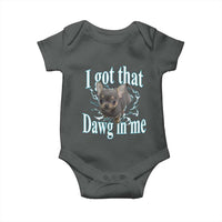 I Got That Dawg In Me Dog Meme Baby Onesie Ironic Chihuahua Face - Wonder Print Shop