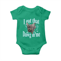 I Got That Dawg In Me Dog Meme Baby Onesie Ironic Chihuahua Face - Wonder Print Shop