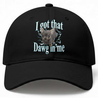 I Got That Dawg In Me Dog Meme Baseball Cap Ironic Chihuahua Face