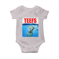 Chihuahua Dog Meme Baby Onesie Funny Horror Movie Poster Dog Teefs - Wonder Print Shop
