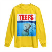 Chihuahua Dog Meme Long Sleeve Shirt Funny Horror Movie Poster Dog Teefs - Wonder Print Shop