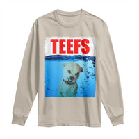 Chihuahua Dog Meme Long Sleeve Shirt Funny Horror Movie Poster Dog Teefs - Wonder Print Shop