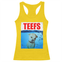 Chihuahua Dog Meme Racerback Tank Top Funny Horror Movie Poster Dog Teefs - Wonder Print Shop