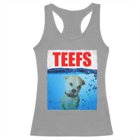 Chihuahua Dog Meme Racerback Tank Top Funny Horror Movie Poster Dog Teefs - Wonder Print Shop