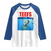 Chihuahua Dog Meme Raglan Shirt Funny Horror Movie Poster Dog Teefs - Wonder Print Shop