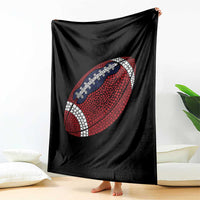 Patriotic Polka Dot Football Throw Blanket Dot Day Gift