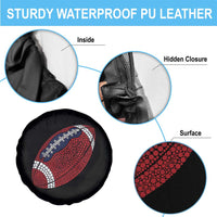 Patriotic Polka Dot Football Spare Tire Cover Dot Day Gift