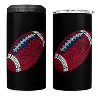 Patriotic Polka Dot Football 4 in 1 Can Cooler Tumbler Dot Day Gift