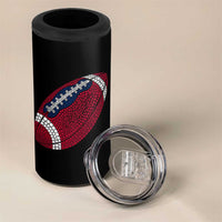 Patriotic Polka Dot Football 4 in 1 Can Cooler Tumbler Dot Day Gift