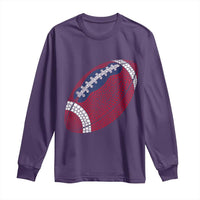 Patriotic Polka Dot Football Long Sleeve Shirt Dot Day Gift