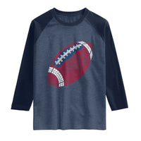 Patriotic Polka Dot Football Raglan Shirt Dot Day Gift