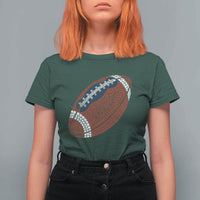 Patriotic Polka Dot Football T Shirt For Women Dot Day Gift