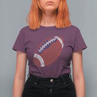 Patriotic Polka Dot Football T Shirt For Women Dot Day Gift