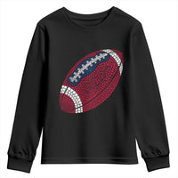 Patriotic Polka Dot Football Youth Sweatshirt Dot Day Gift