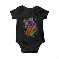 International Dot Day Hotdog Baby Onesie Red White Blue Polka Dots