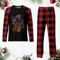 International Dot Day Hotdog Plaid Pajama Set Red White Blue Polka Dots