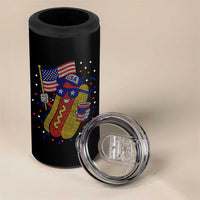 International Dot Day Hotdog 4 in 1 Can Cooler Tumbler Red White Blue Polka Dots